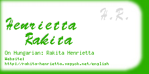 henrietta rakita business card